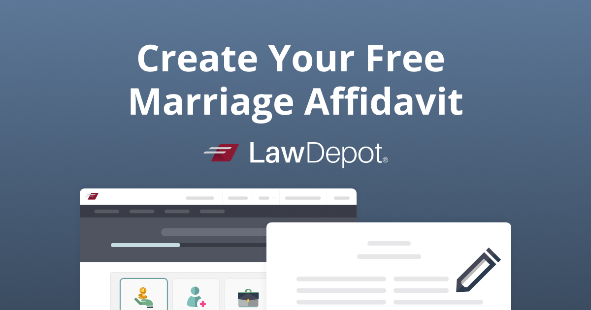 Create Your Free Marriage Affidavit in Minutes | LawDepot